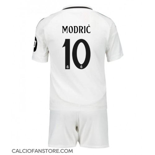 Maglia Calcio Real Madrid Luka Modric #10 Prima Divisa Bambino 2024-25 Manica Corta (+ pantaloncini)